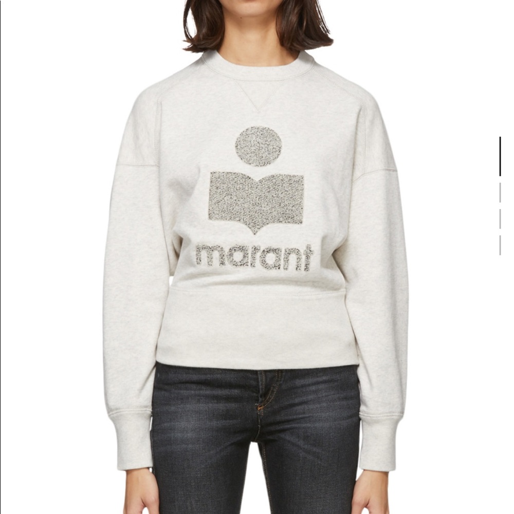 Isabel Marant Étoile Grey & Off-White Teloya Sweatshirt